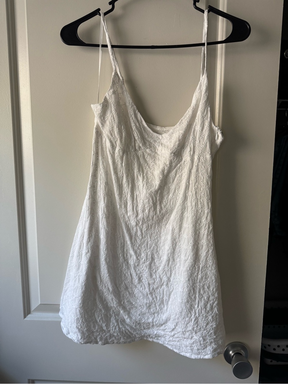 Princess Polly White Eyelet Mini Slip Dress